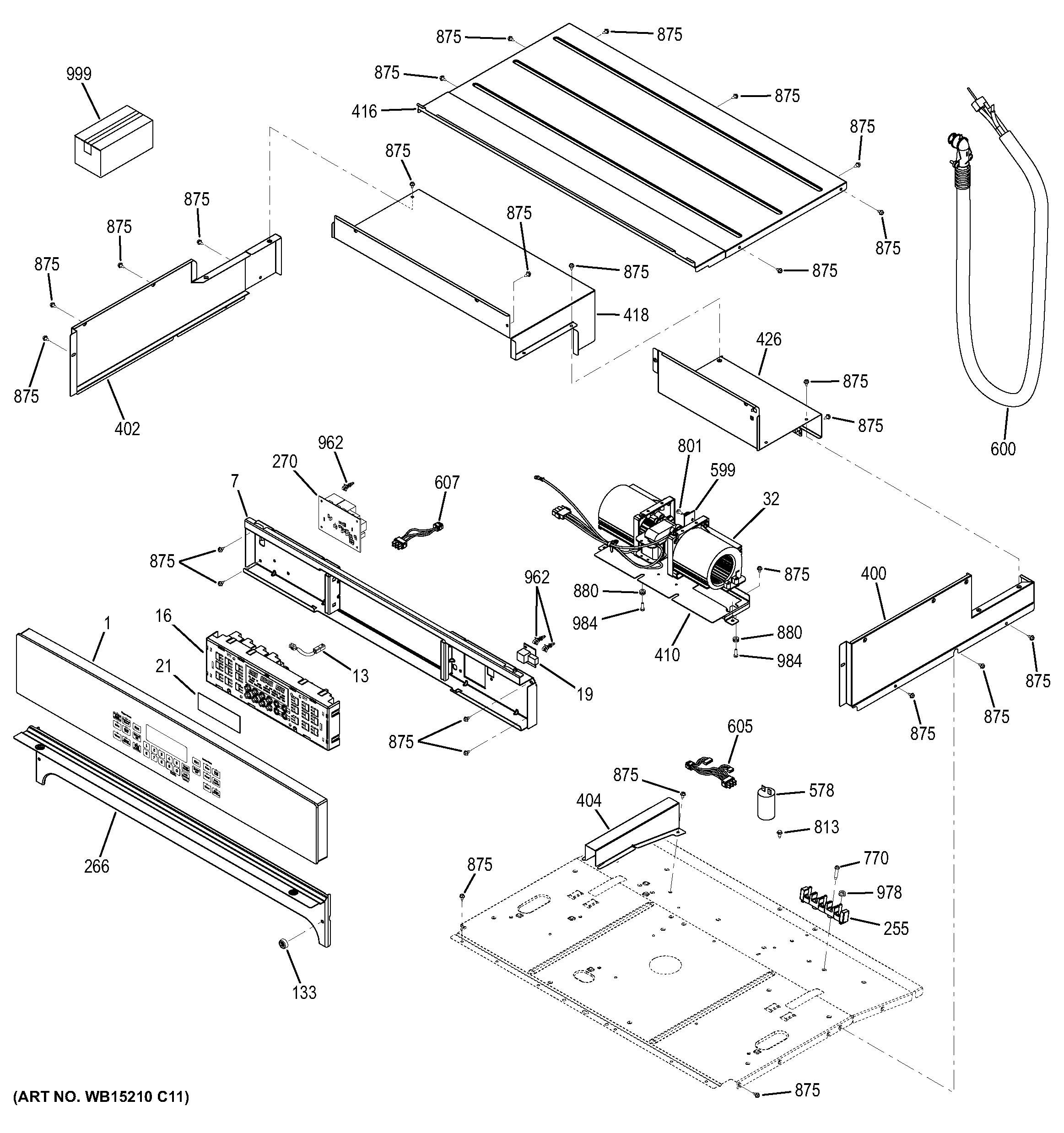 GE JT5500DF1WW control panel diagram