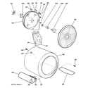 GE GTDS570GD2WW drum diagram