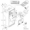 GE GTK18ICDLRBS freezer section diagram
