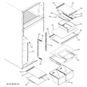 GE GTK18ICDLRBS fresh food shelves diagram