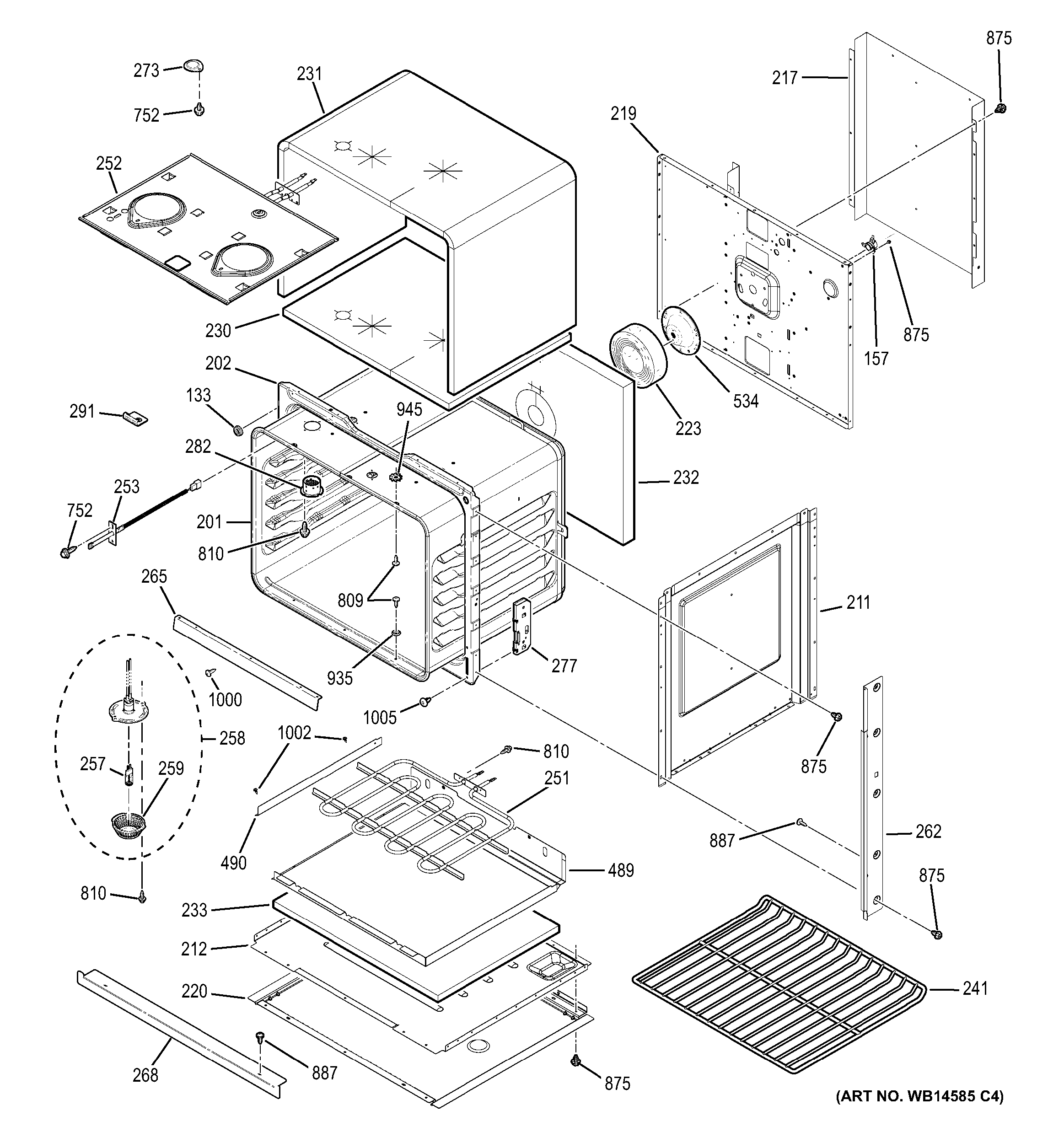 GE JTP30DP3WW body parts diagram