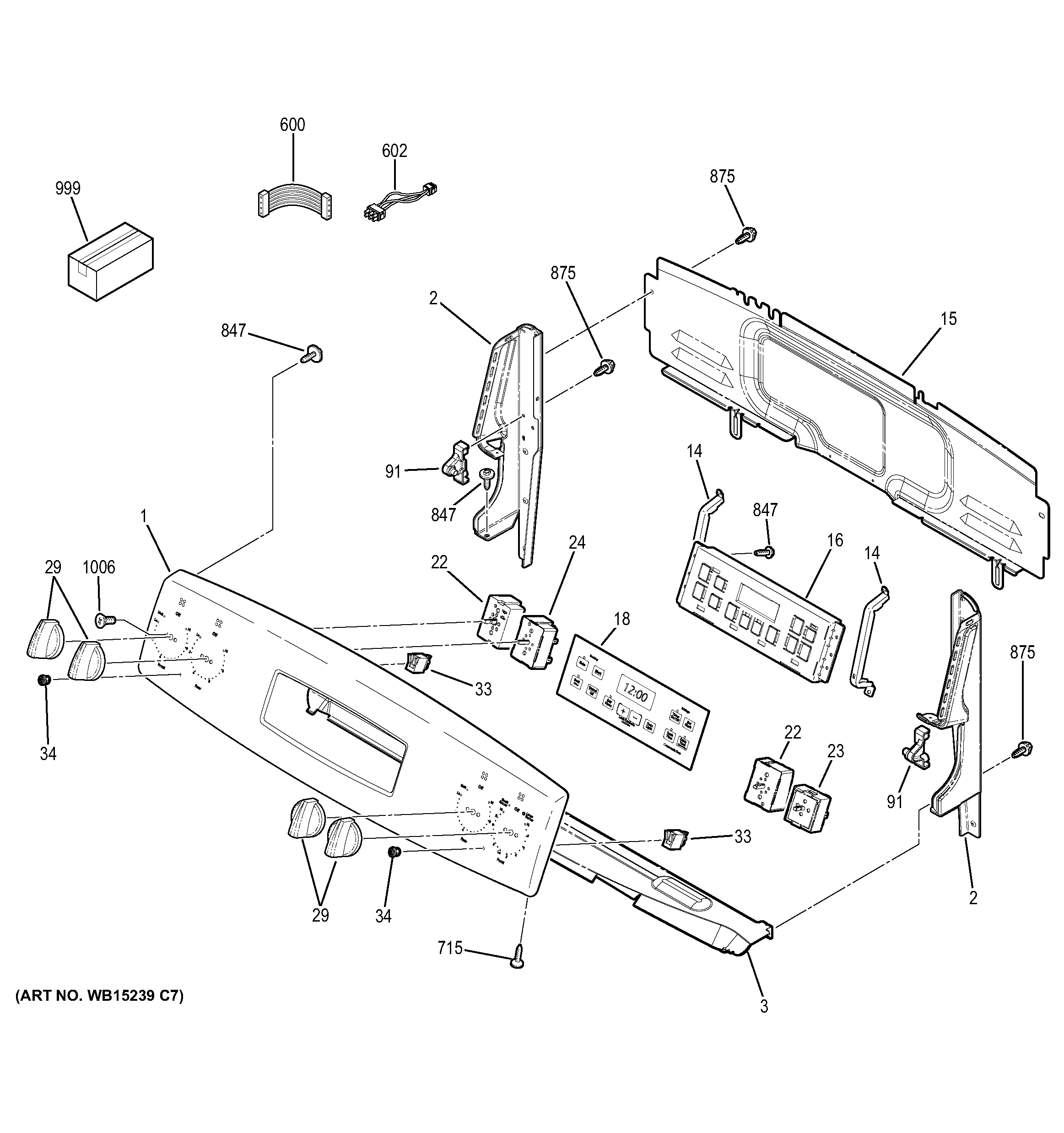 GE JB630RF1SS control panel diagram
