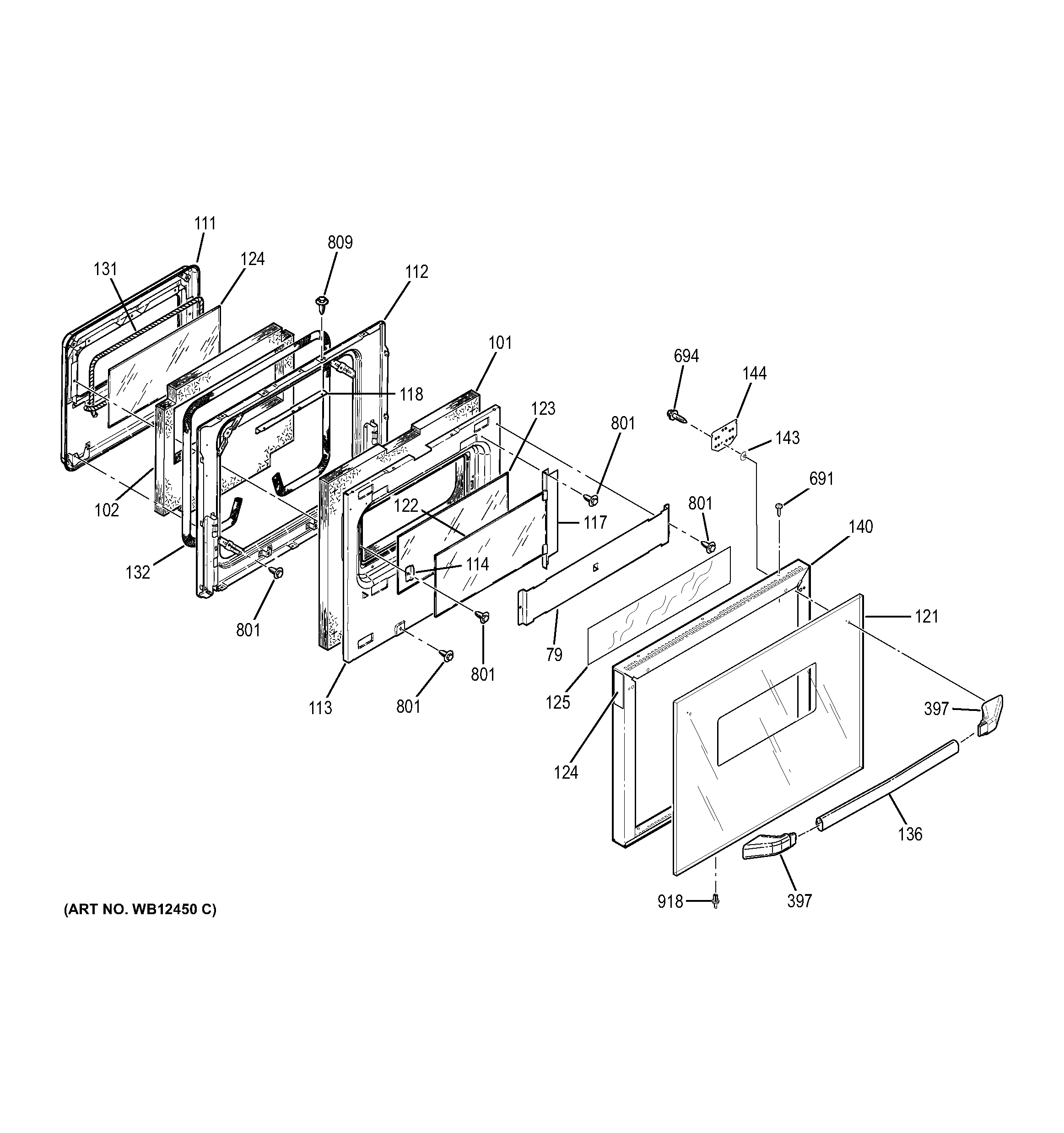 GE JRP15WW3WW door diagram