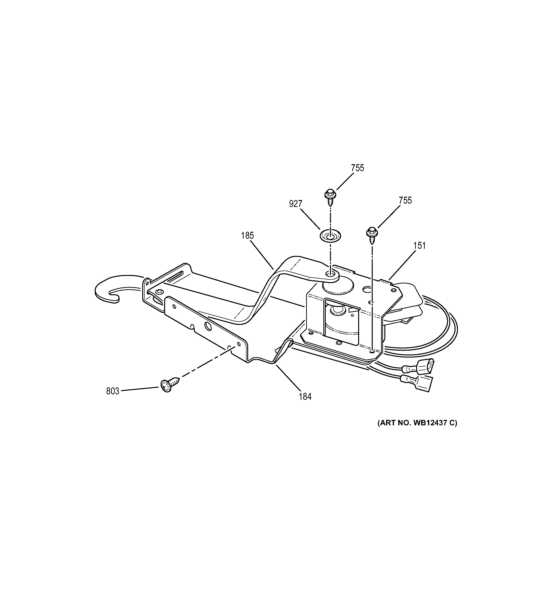 GE JRP15WW3WW door lock diagram