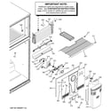 GE GTH20SBBASS freezer section diagram