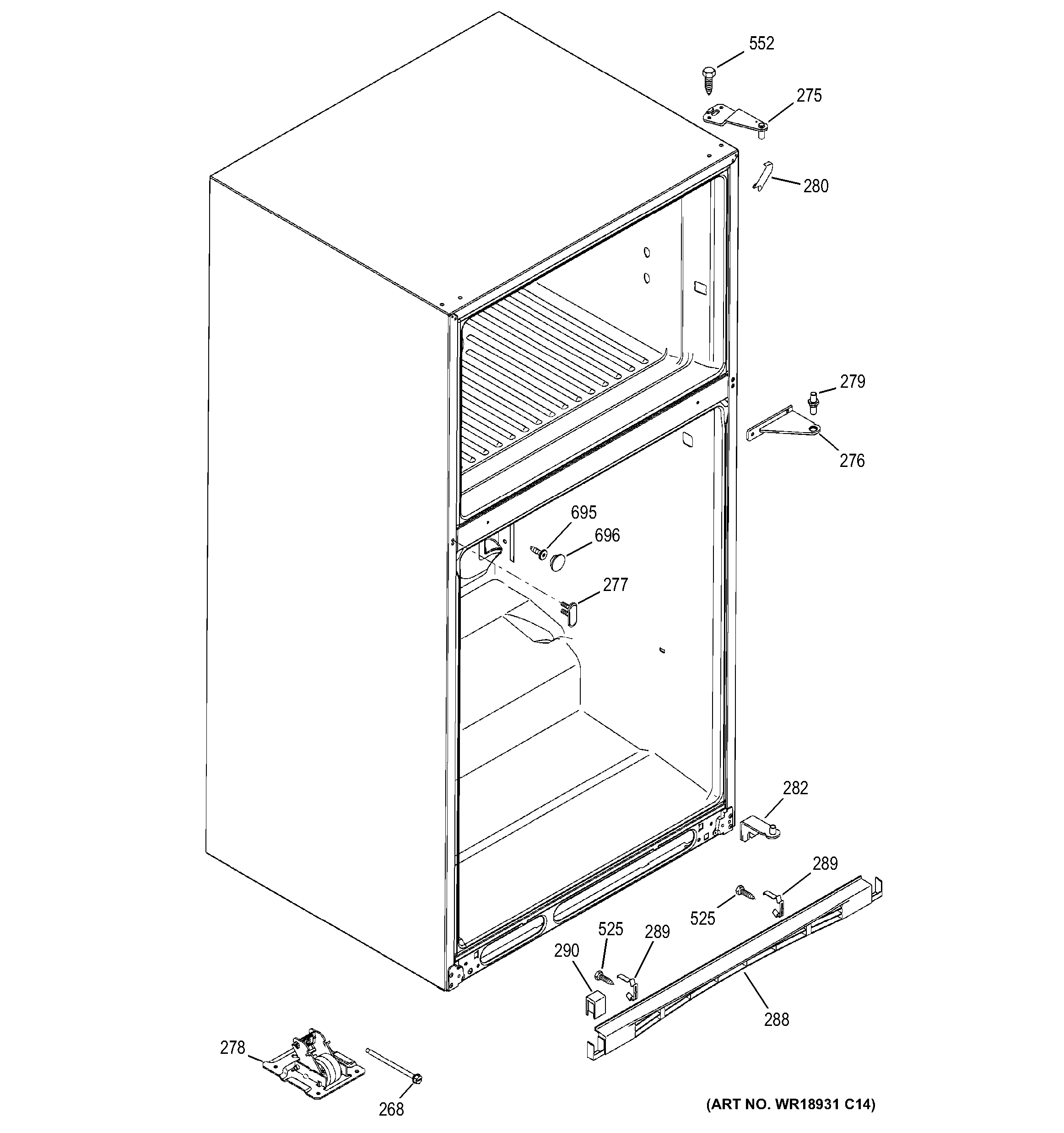 Hotpoint HTS22GBPCRWW case parts diagram