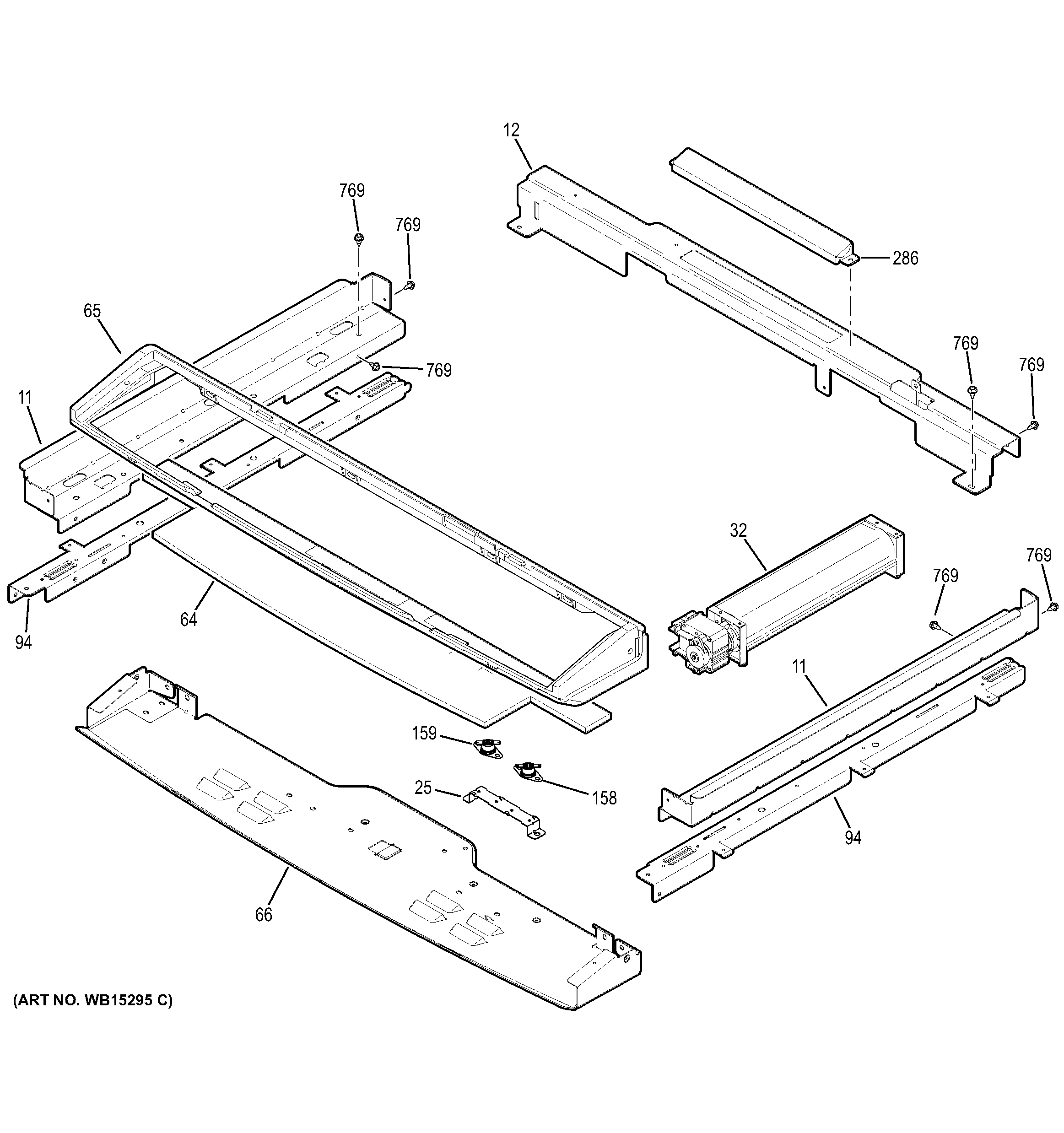 GE PS920SF2SS cooling fan diagram