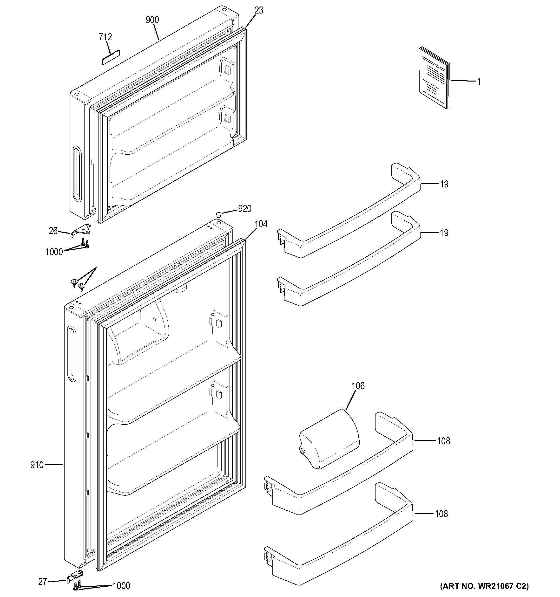 Hotpoint HPS15BTHELCC doors diagram