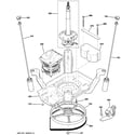 GE GLWN2800D2WS suspension, pump & drive components diagram