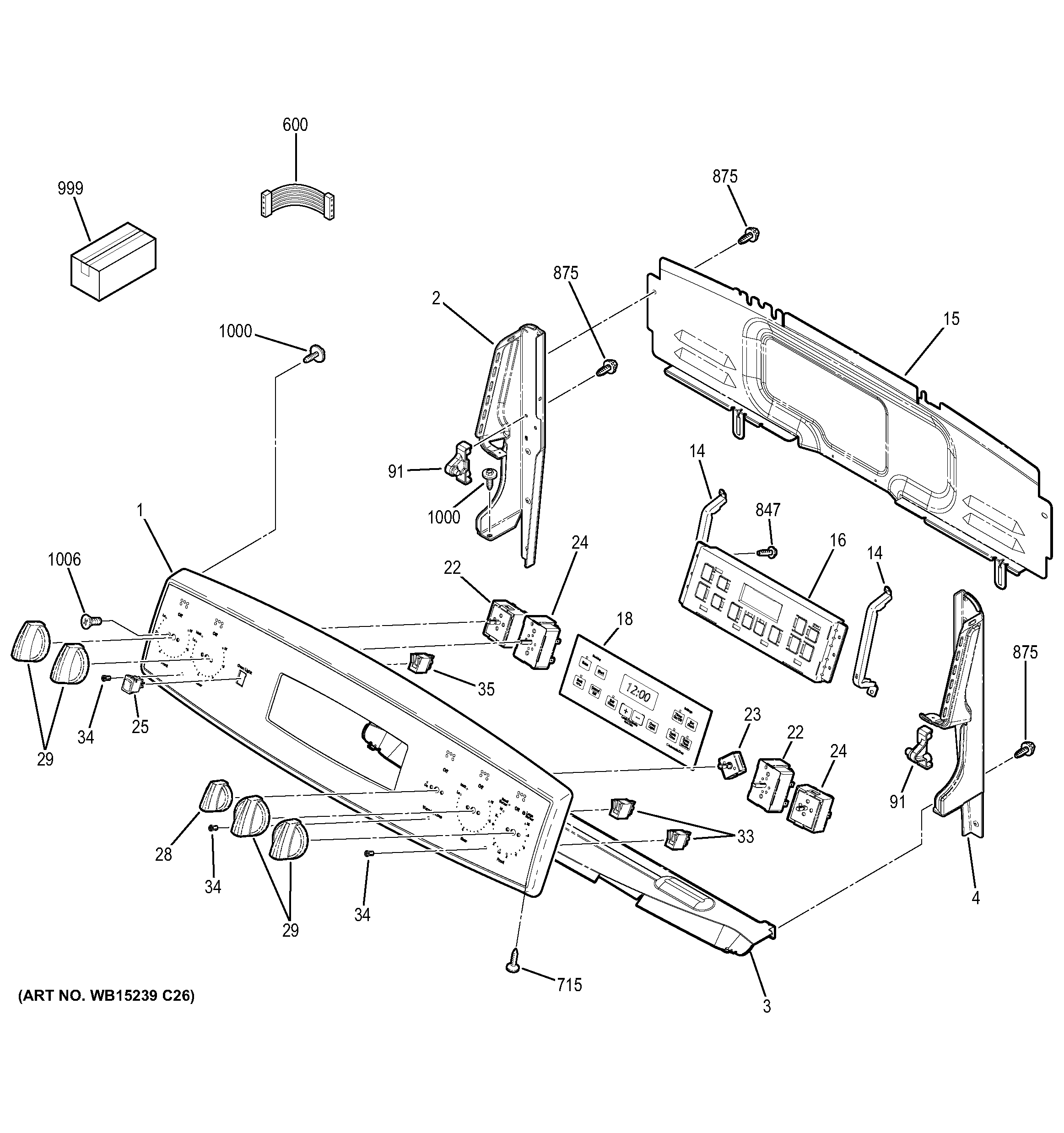 GE JB690EF4ES control panel diagram