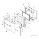 GE JB750DF4BB door diagram