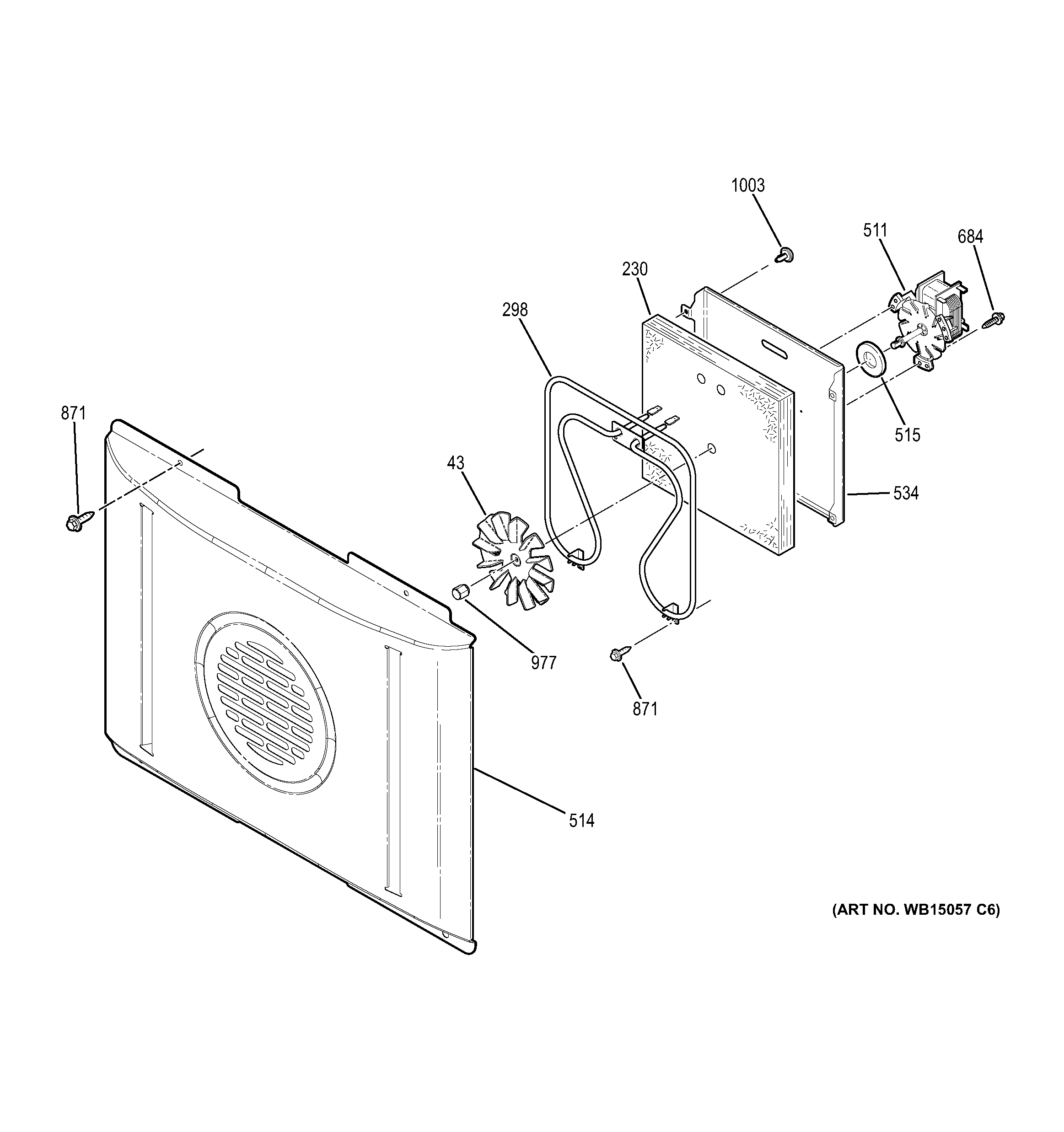 GE JB750DF4BB convection fan diagram