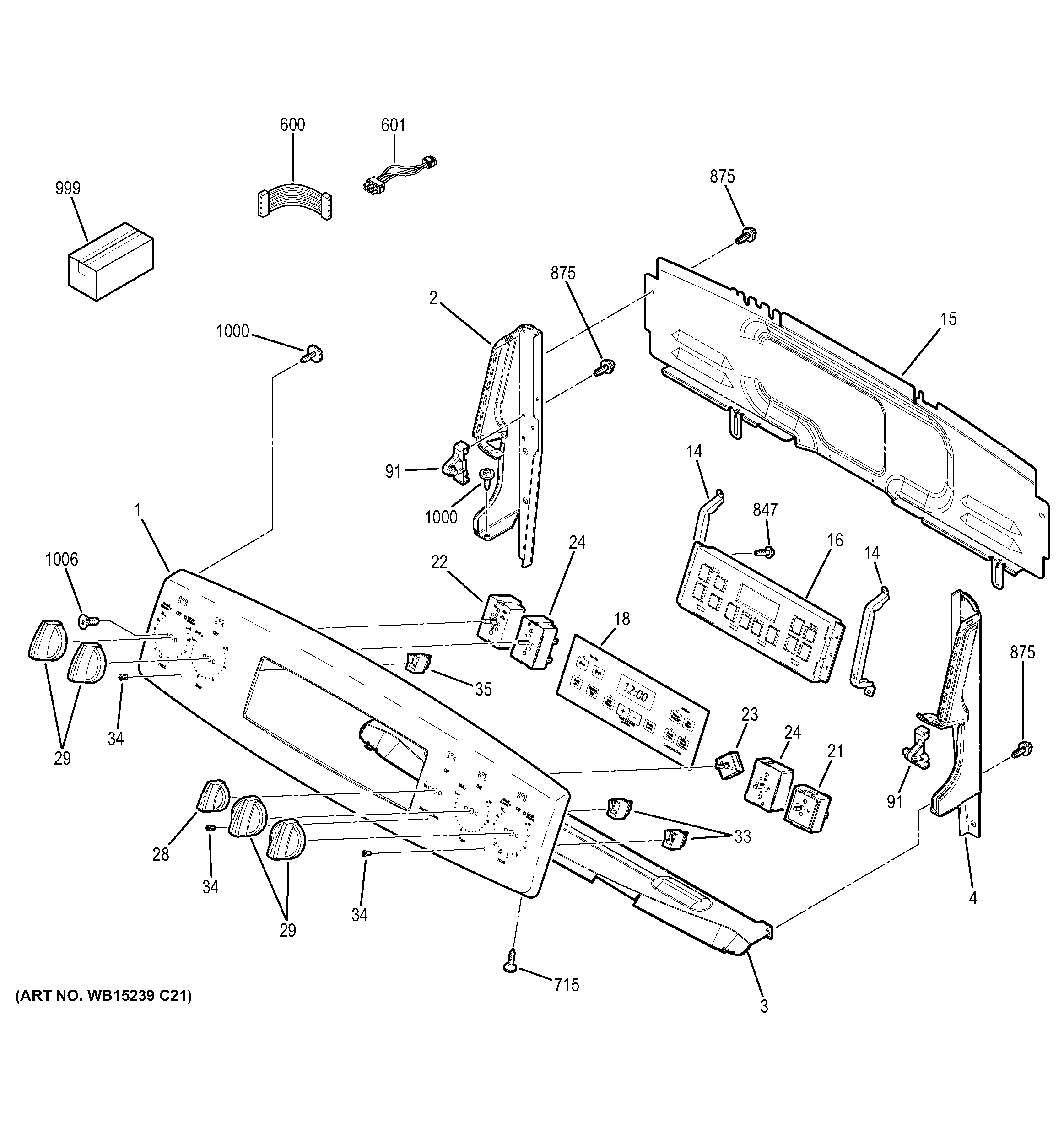 GE JB640DF5CC control panel diagram