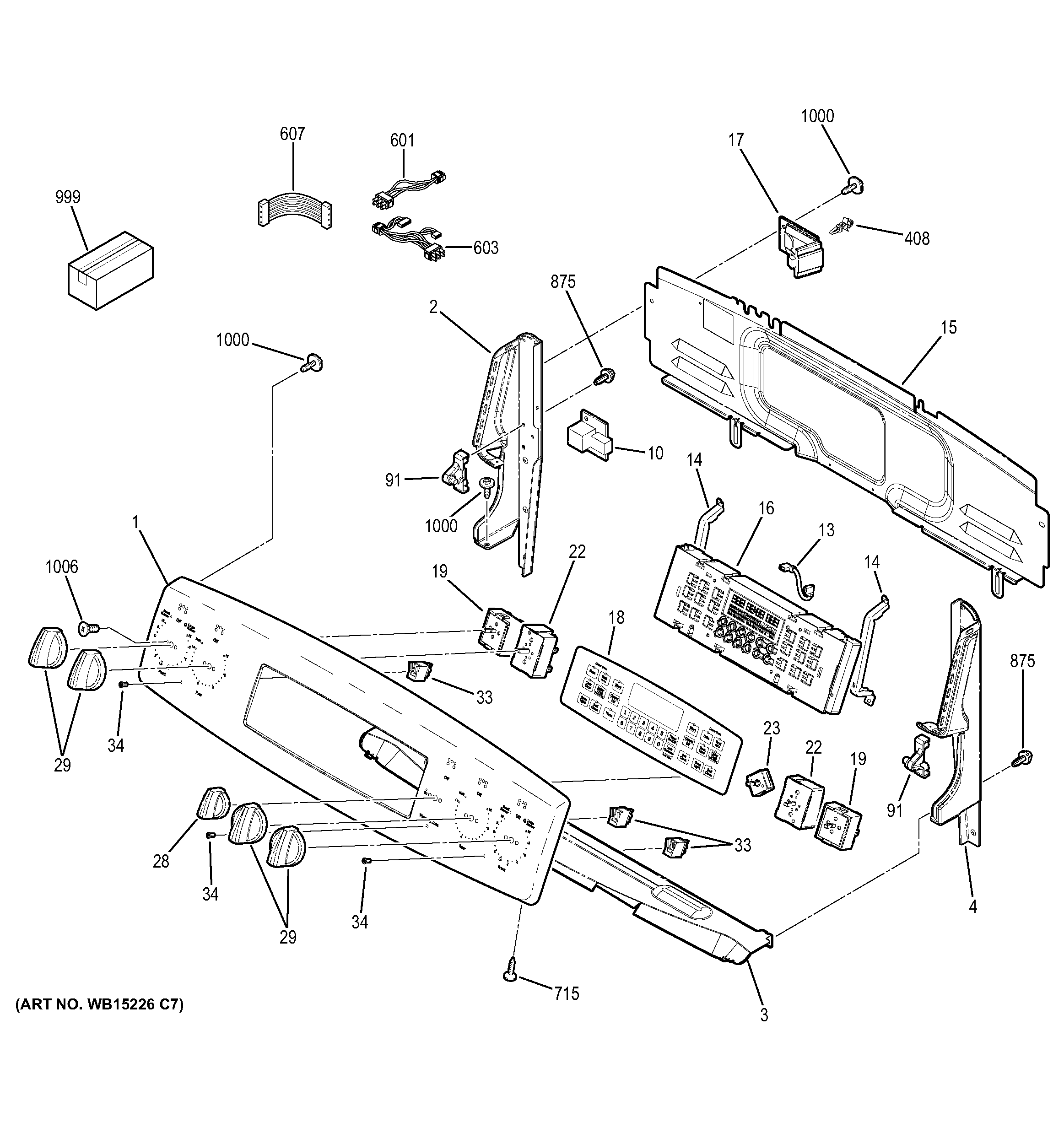 GE JCB850SF4SS control panel diagram
