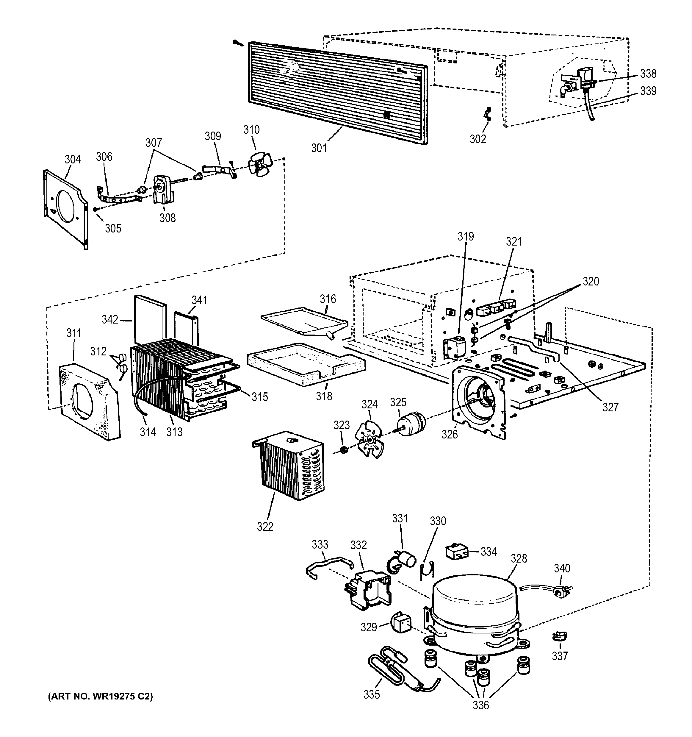 GE ZIS42CMC machine compartment diagram
