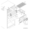 GE GTE18GTHHRWW freezer section diagram