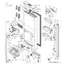GE PYE22PSHFSS dispenser door diagram