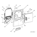 GE GTDP280GD6WW front panl & door diagram