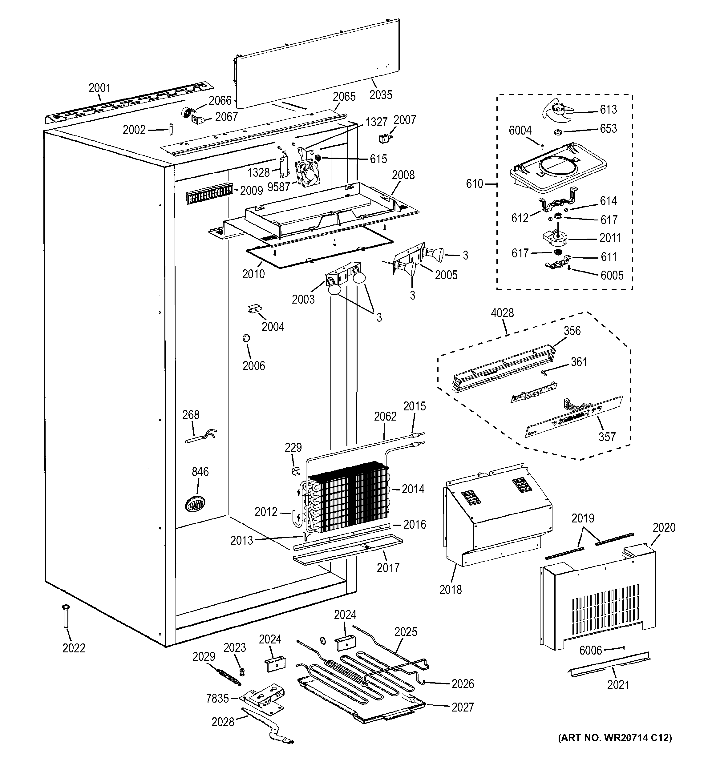 GE ZIFP360NXALH cabinet (1) diagram