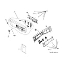 GE GFDN110GD1WW controls & backsplash diagram