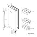 GE GFE28HSHBSS fresh food door - rh diagram