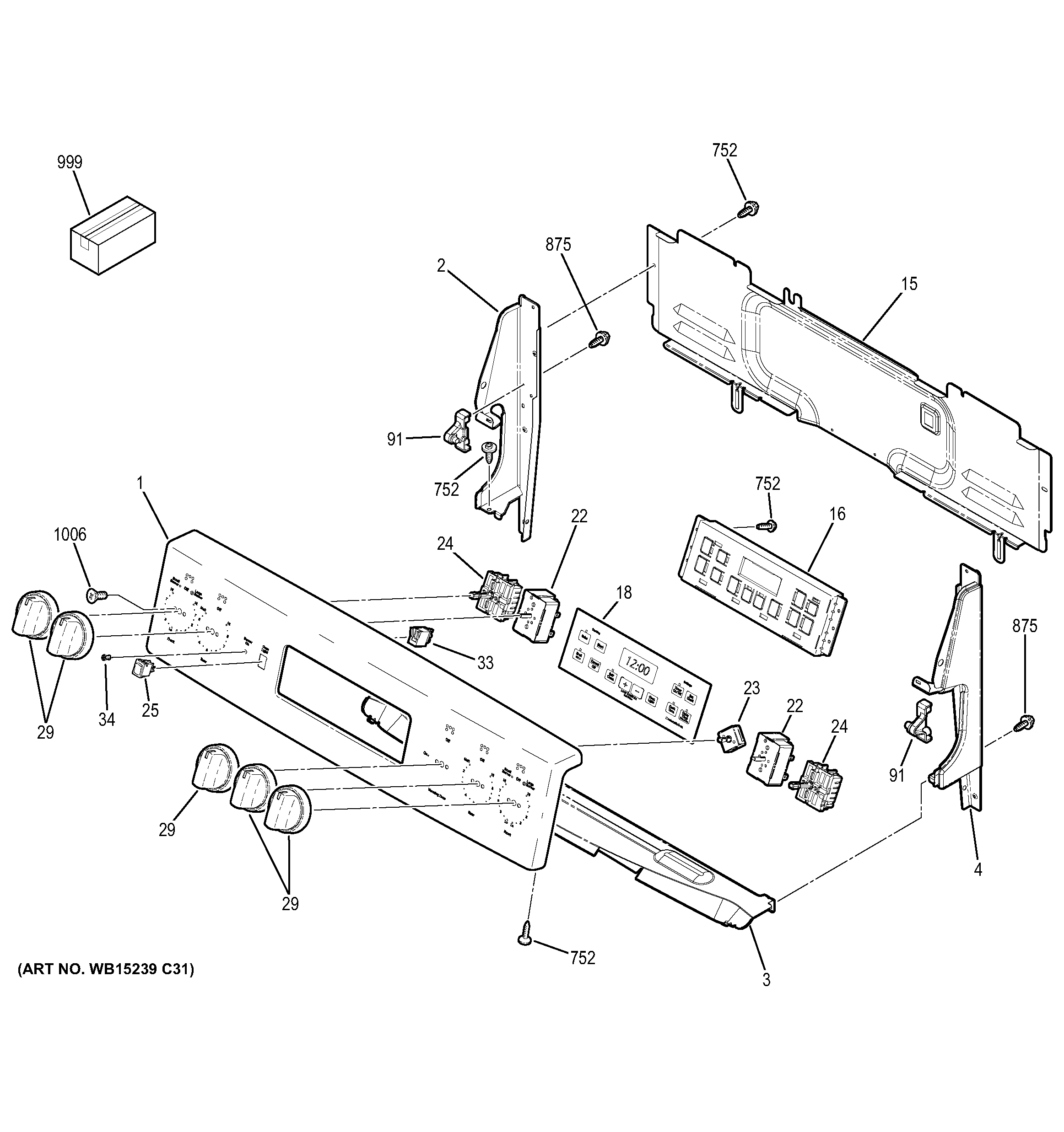 GE JB700DJ1WW control panel diagram
