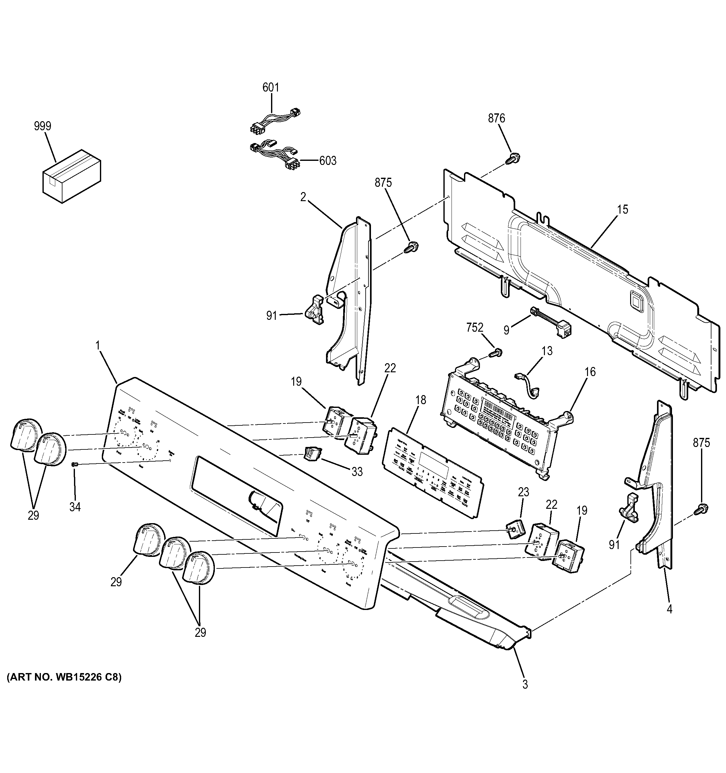 GE JB860EJ1ES control panel diagram