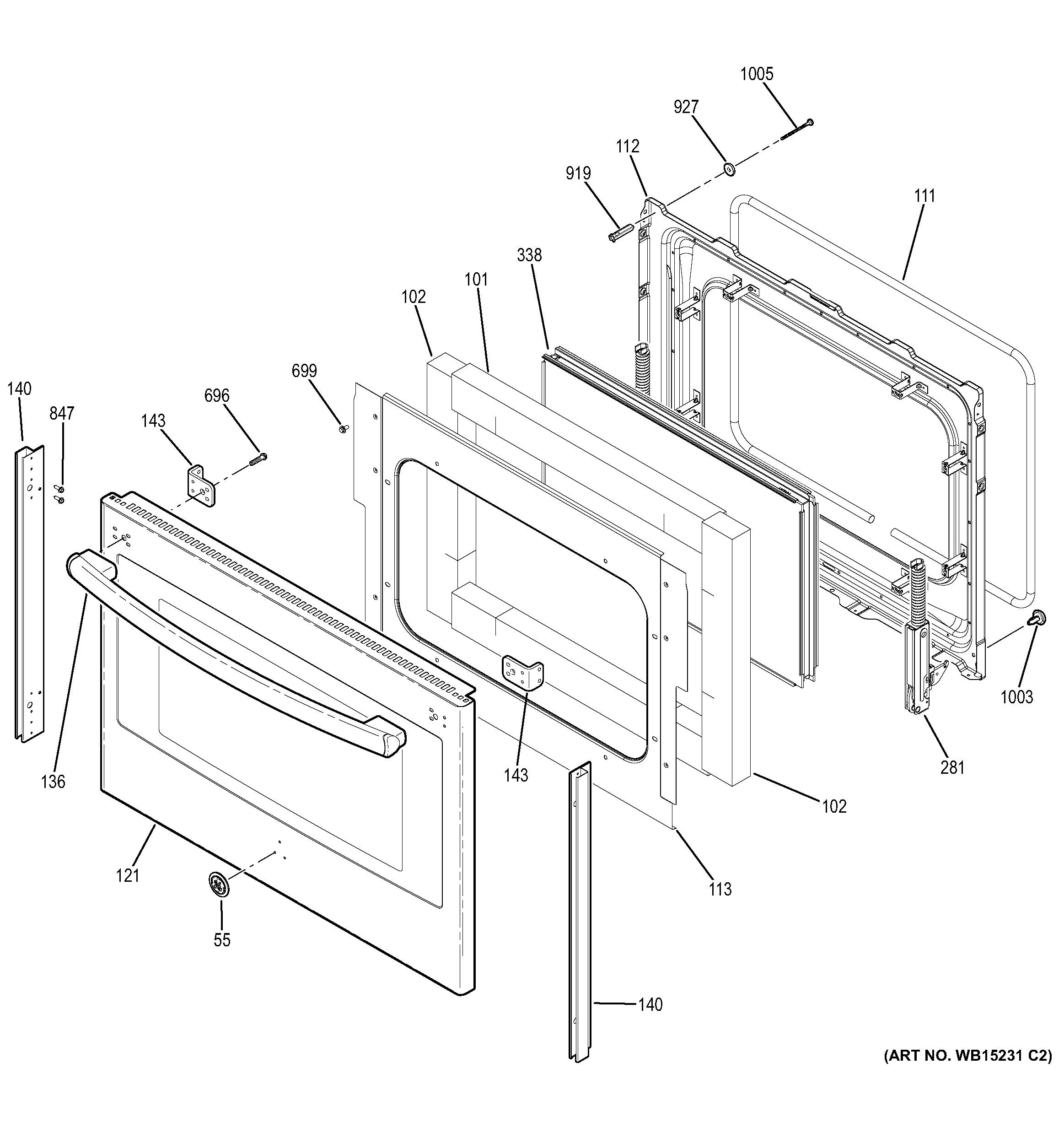 GE JB860EJ1ES lower door diagram