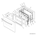 GE PK7500DF4WW lower door diagram