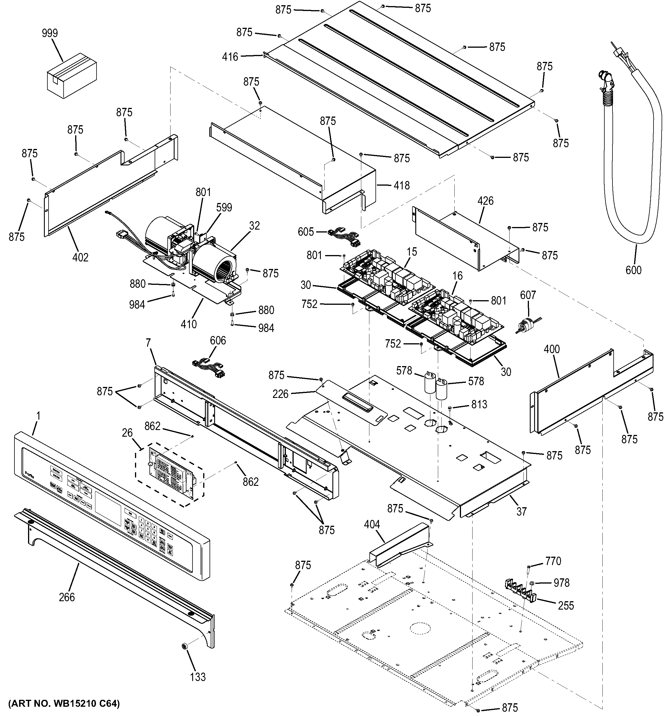 GE PT7550EH4ES control panel diagram