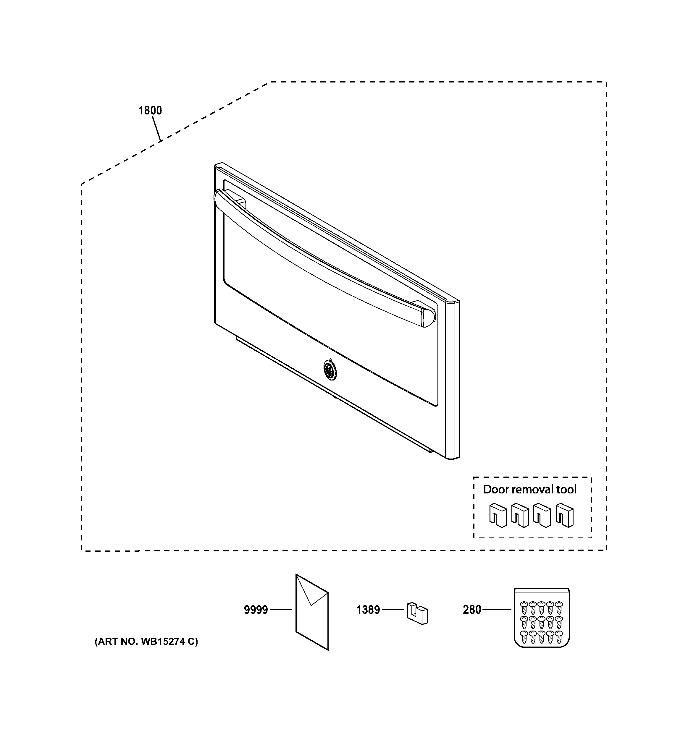 GE PSB9100SF1SS door parts diagram