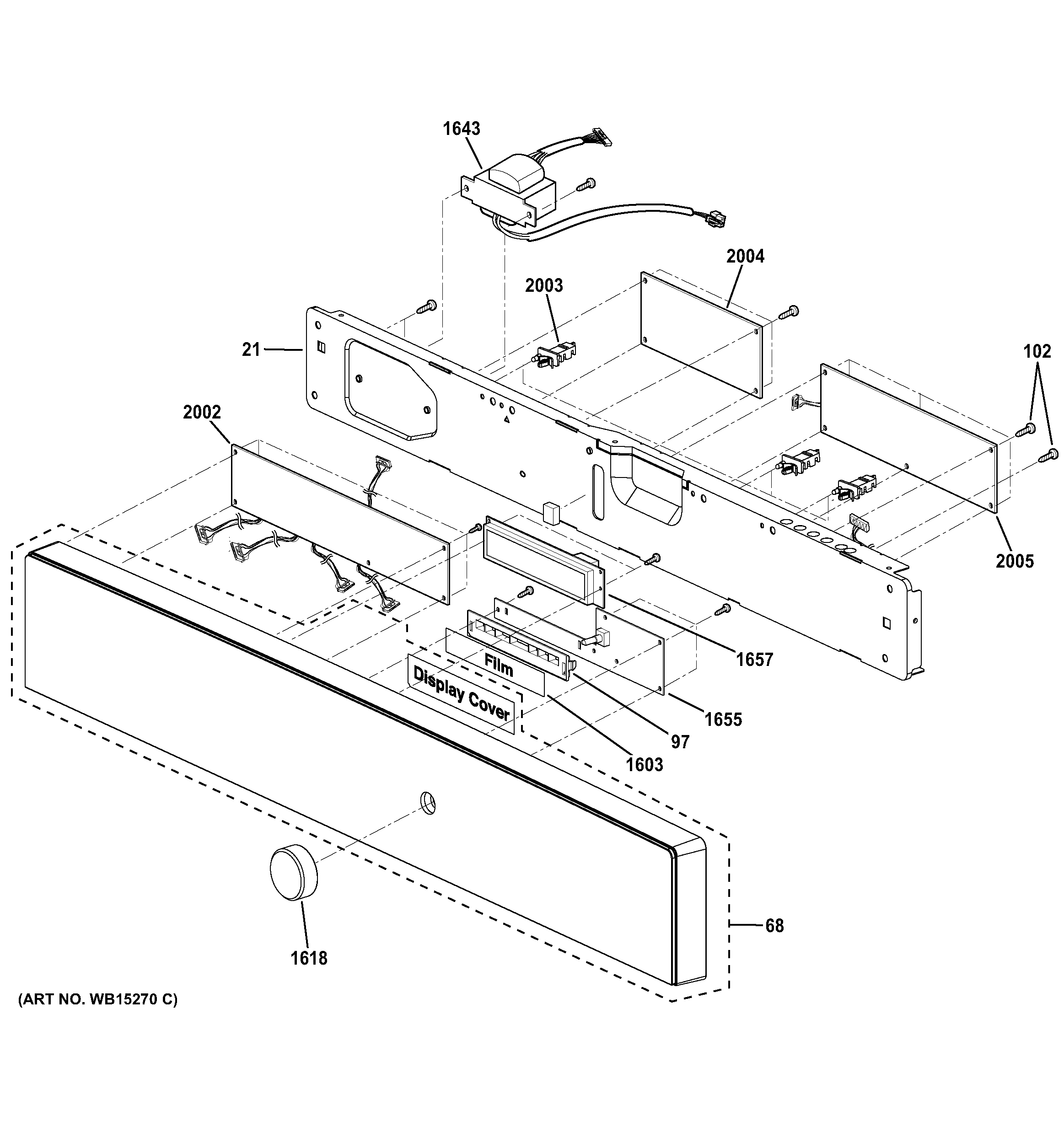 GE PSB9100SF1SS control parts diagram