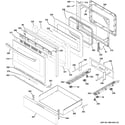 GE JGB720DEJ1WW door & drawer parts diagram