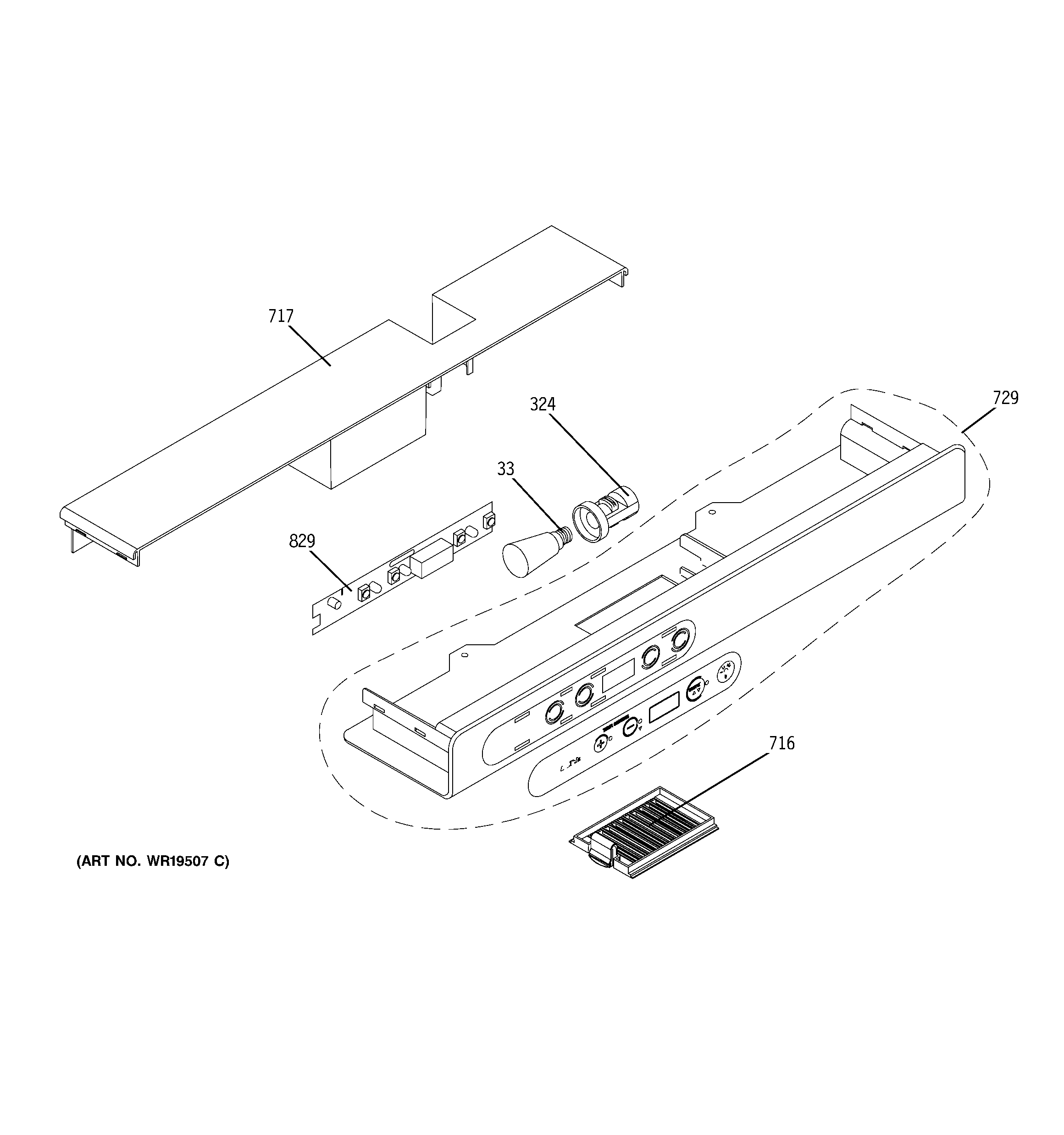 GE ZDWR240PABS climate controls diagram