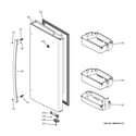 GE GNE29GMHCES fresh food door - rh diagram