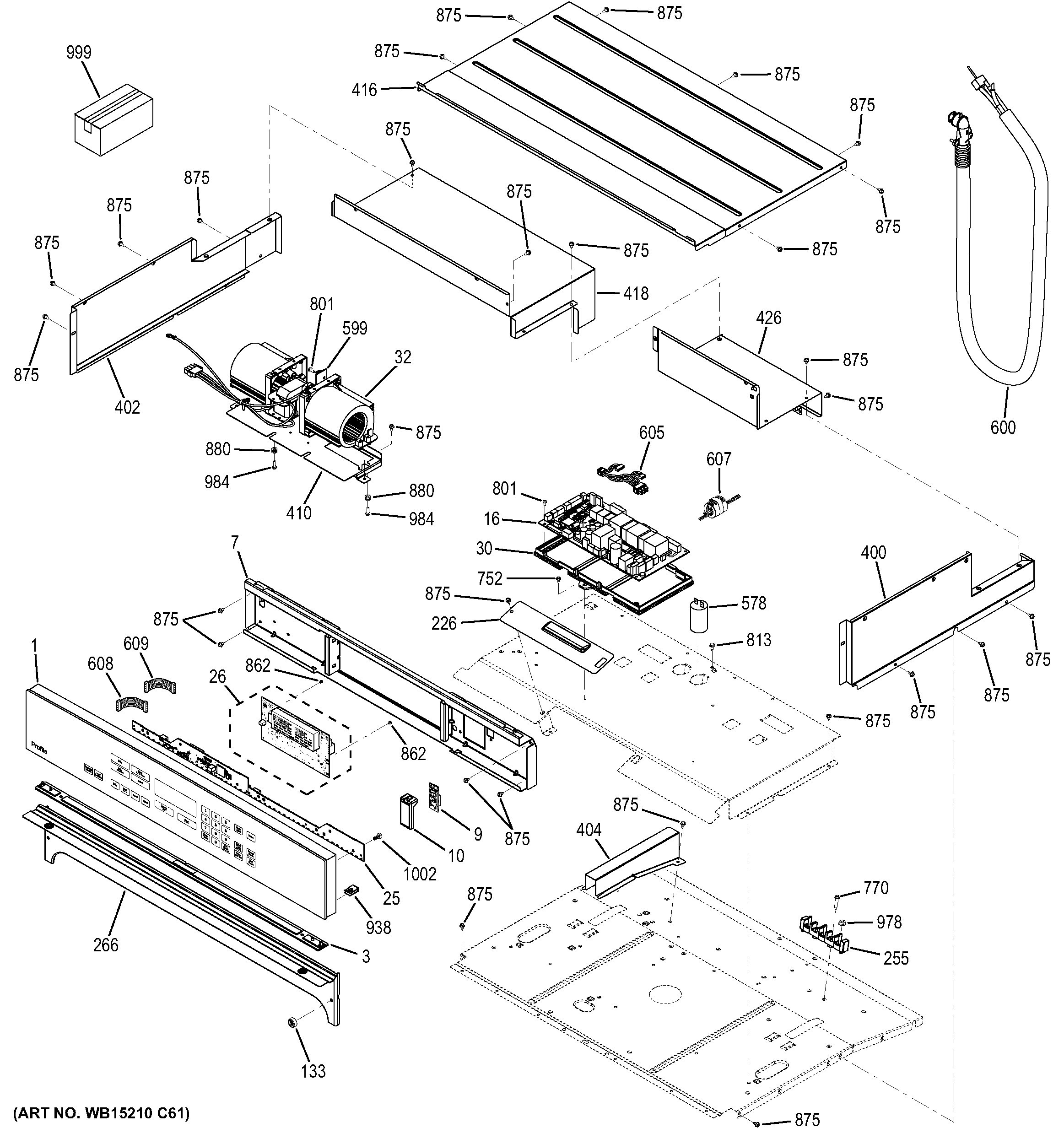 GE PT9050DF5BB control panel diagram