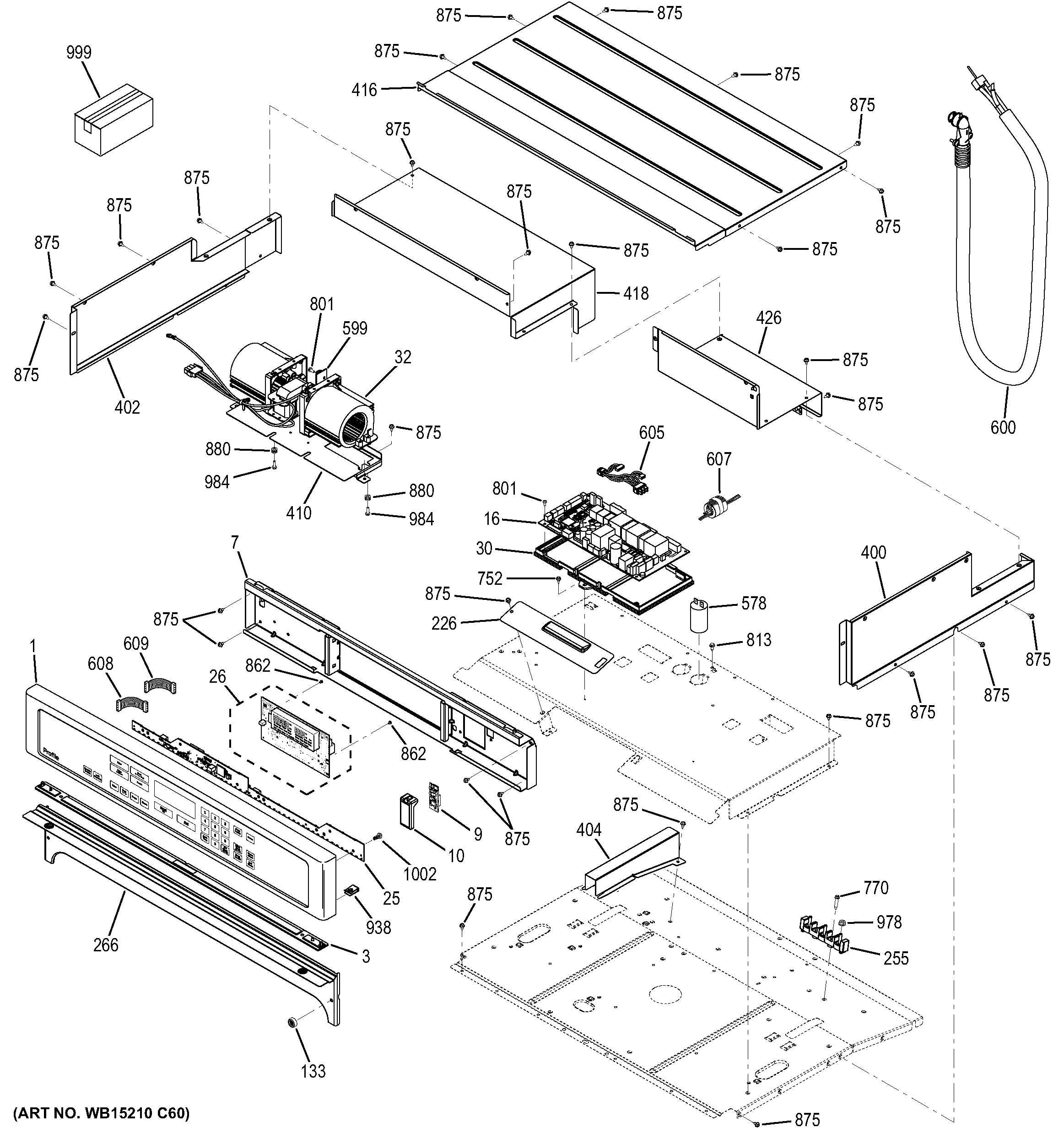 GE PT9050SF5SS control panel diagram