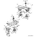 GE GTUP240GM6WW motor & drive assembly diagram