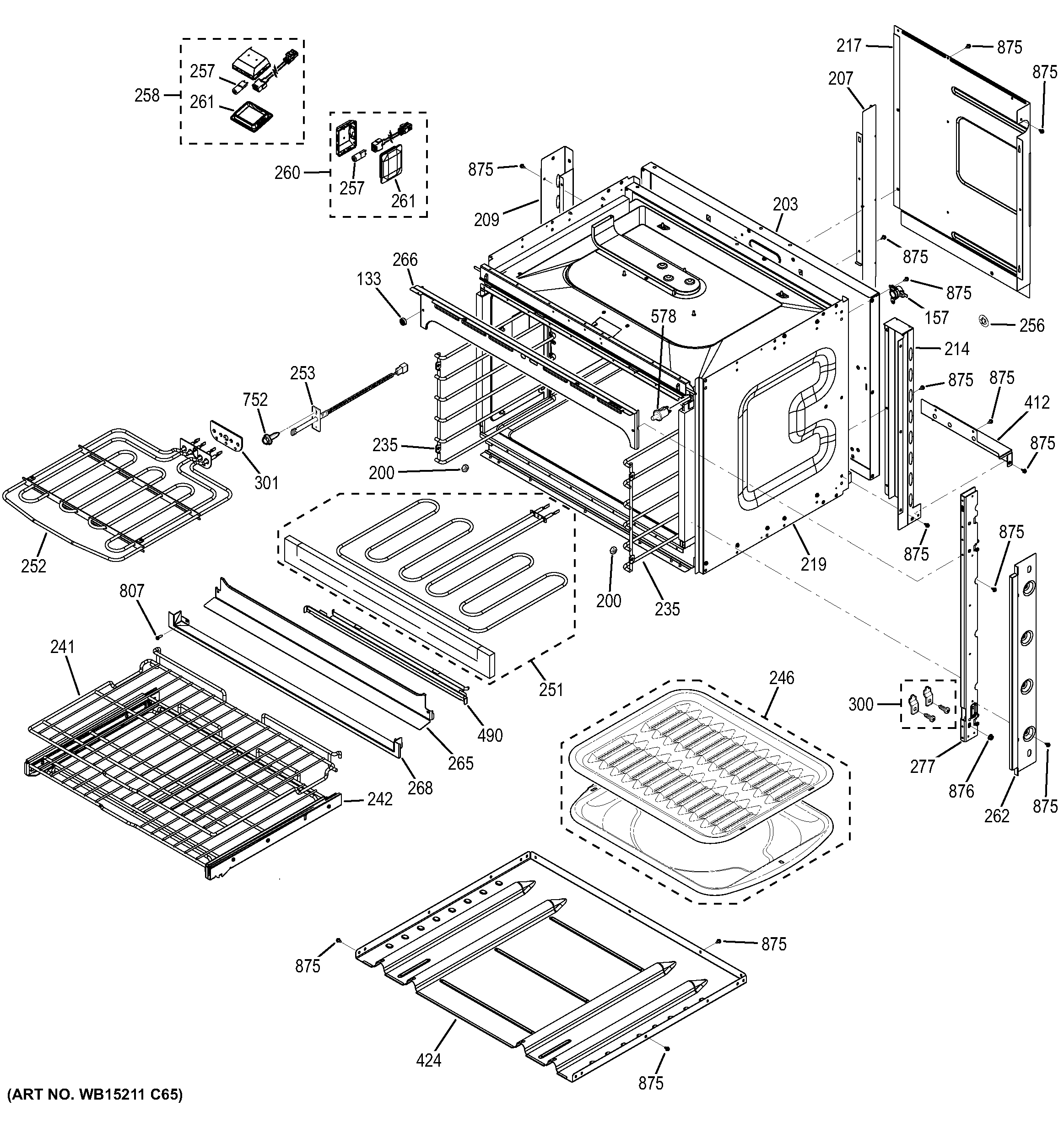 GE CK7000SH1SS body parts diagram