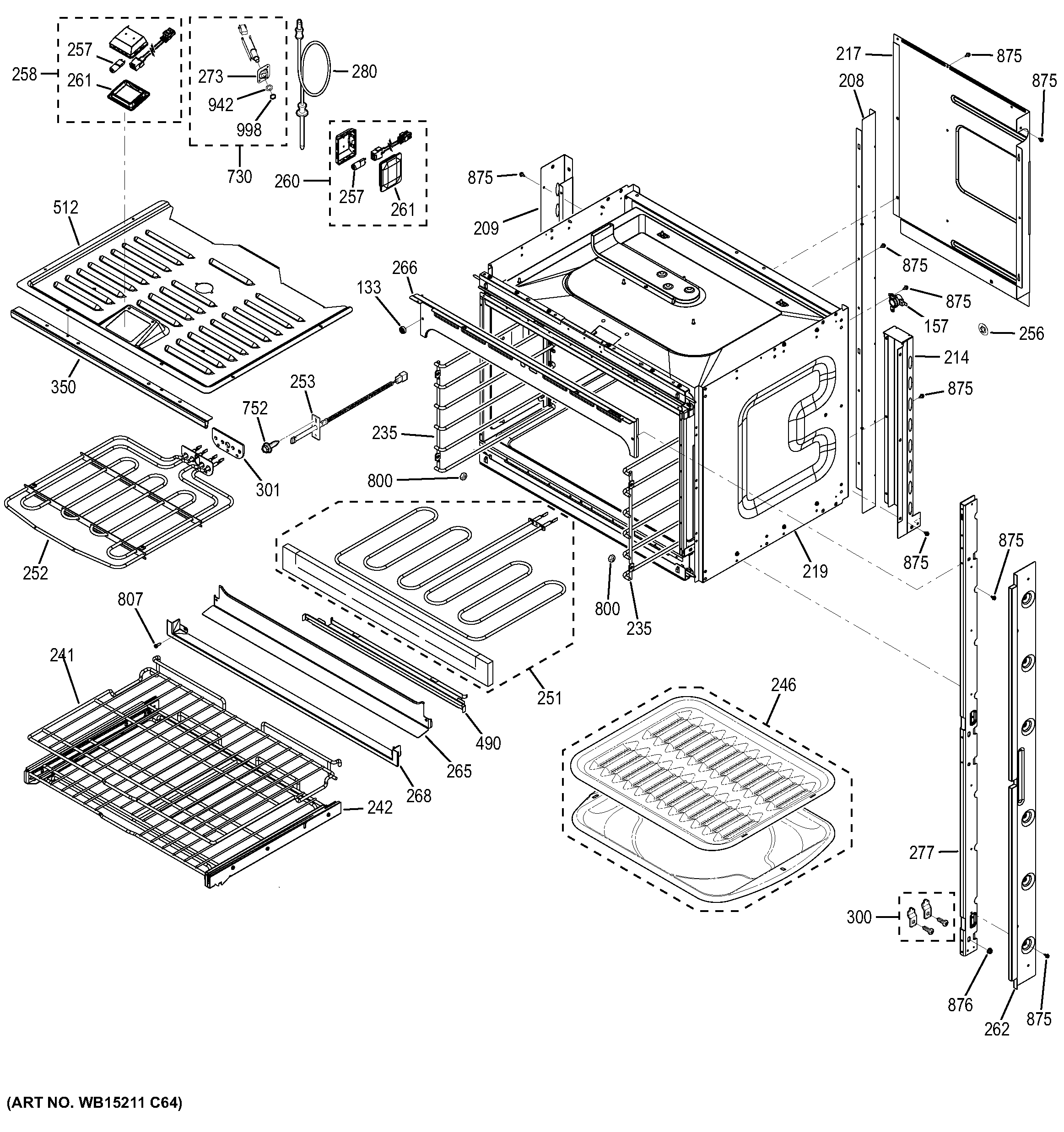 GE CT9550SH1SS upper oven diagram