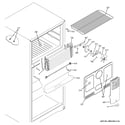 GE GTE18LGHERBB freezer section diagram