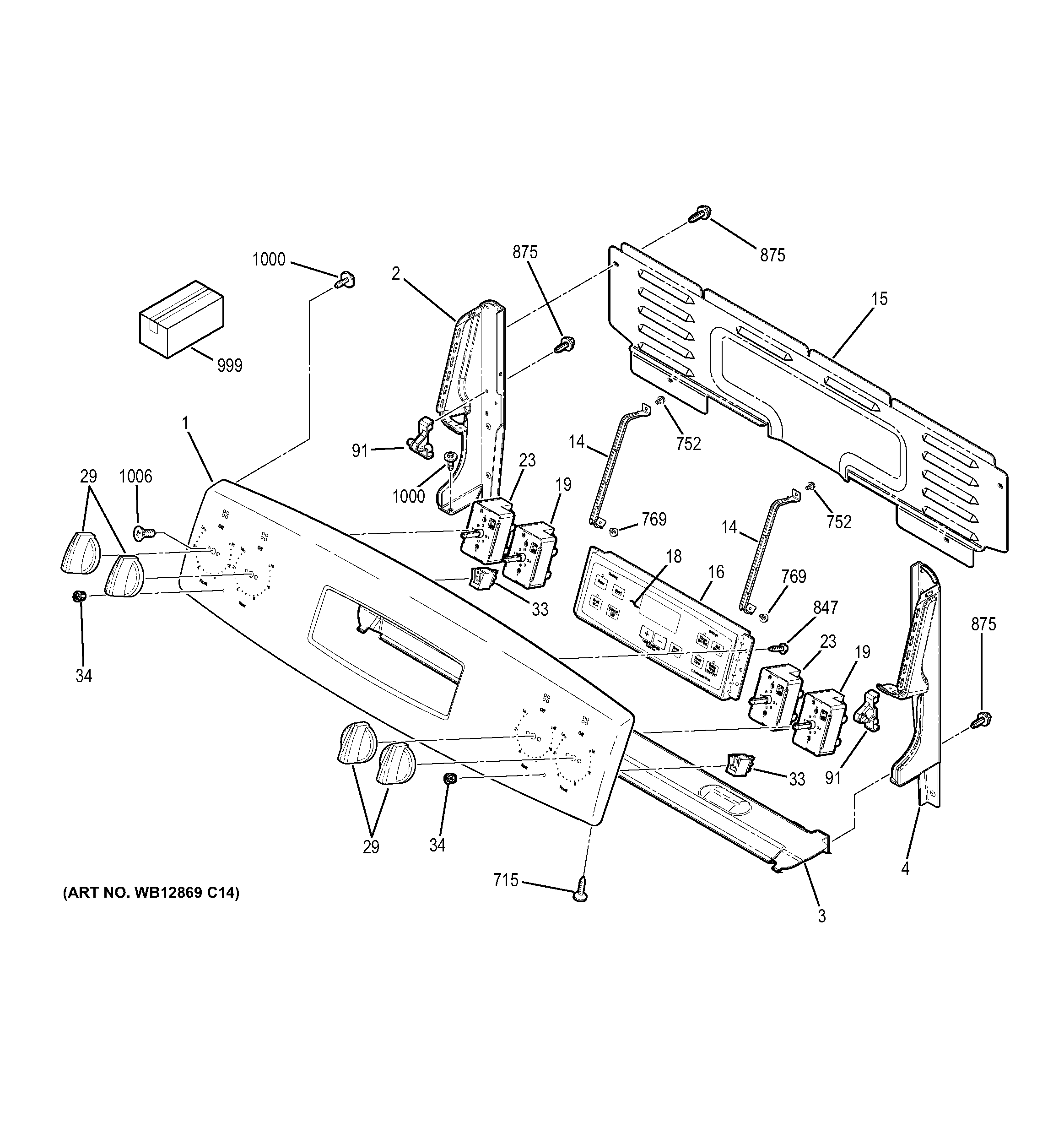 GE JB250GF4SA control panel diagram