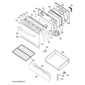 GE JGB620DEF3WW door & drawer parts diagram