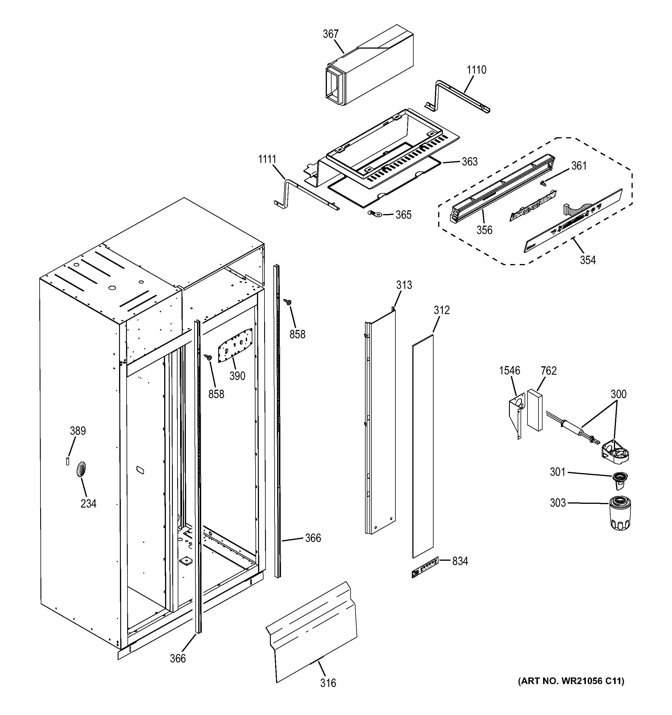 GE ZISS480NHBSS fresh food section diagram