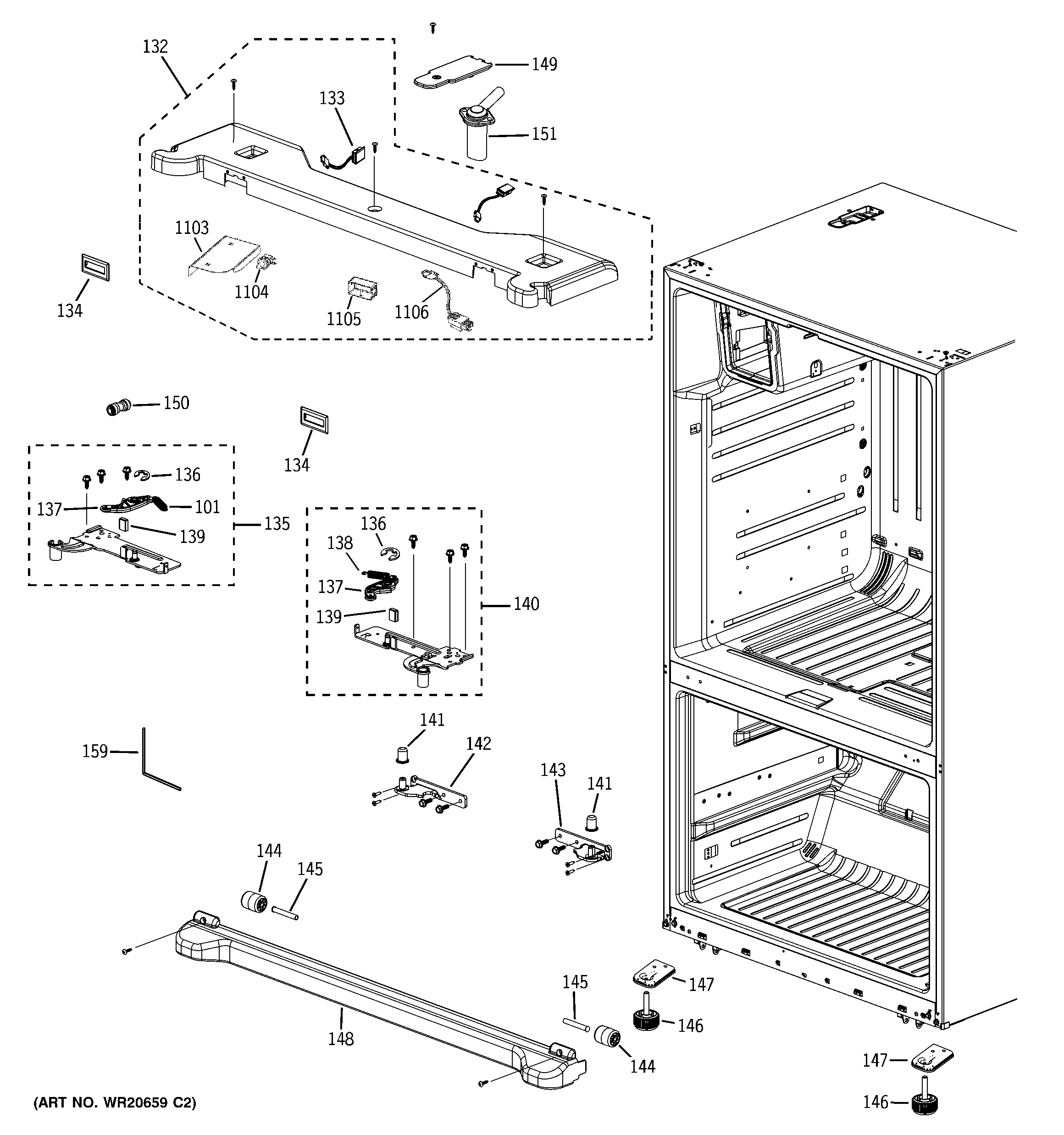 GE DFSF9VKBABB case parts diagram