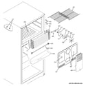 GE GTE18IGHDRWW freezer section diagram