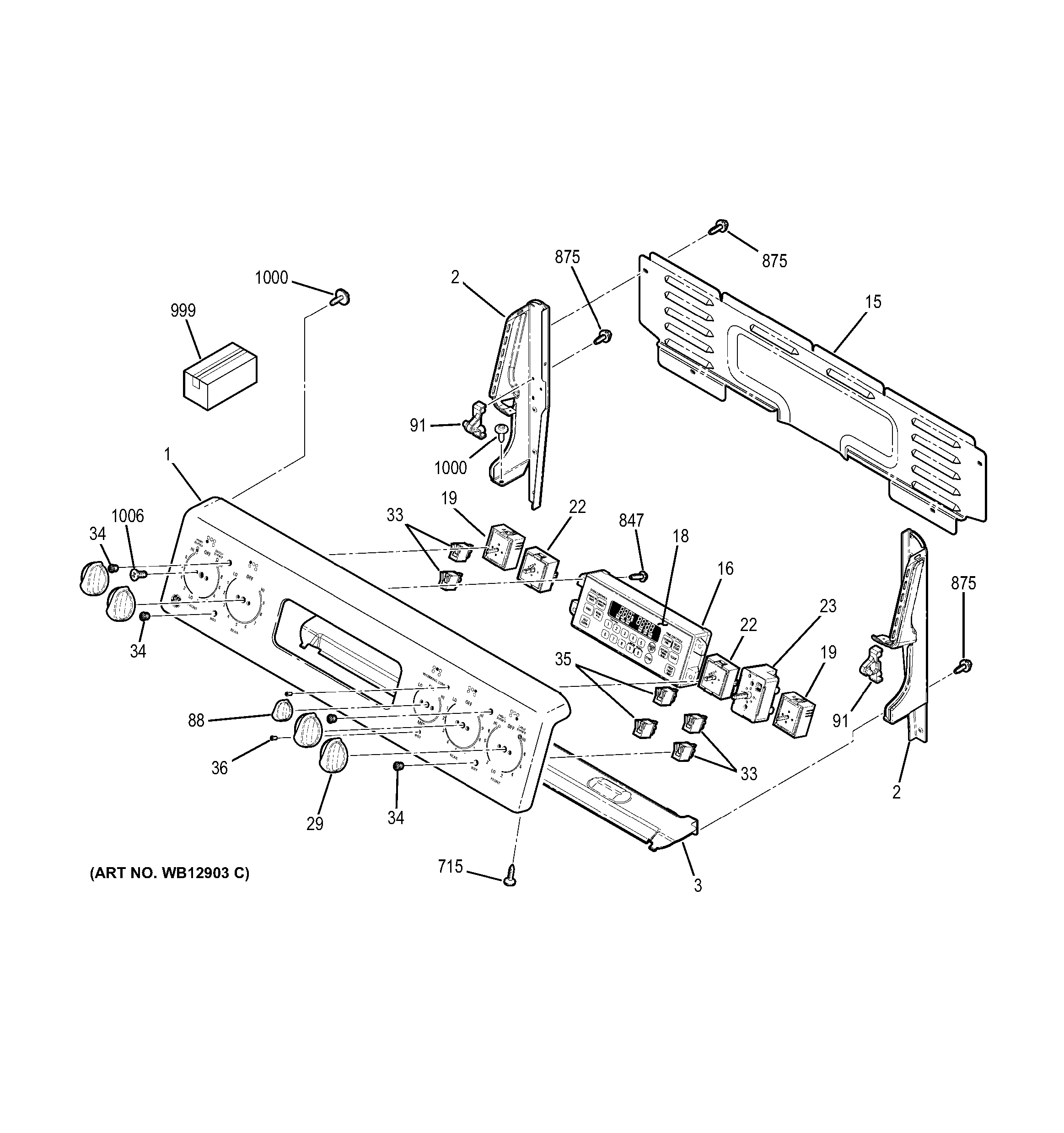GE JBP84BK4BB control panel diagram