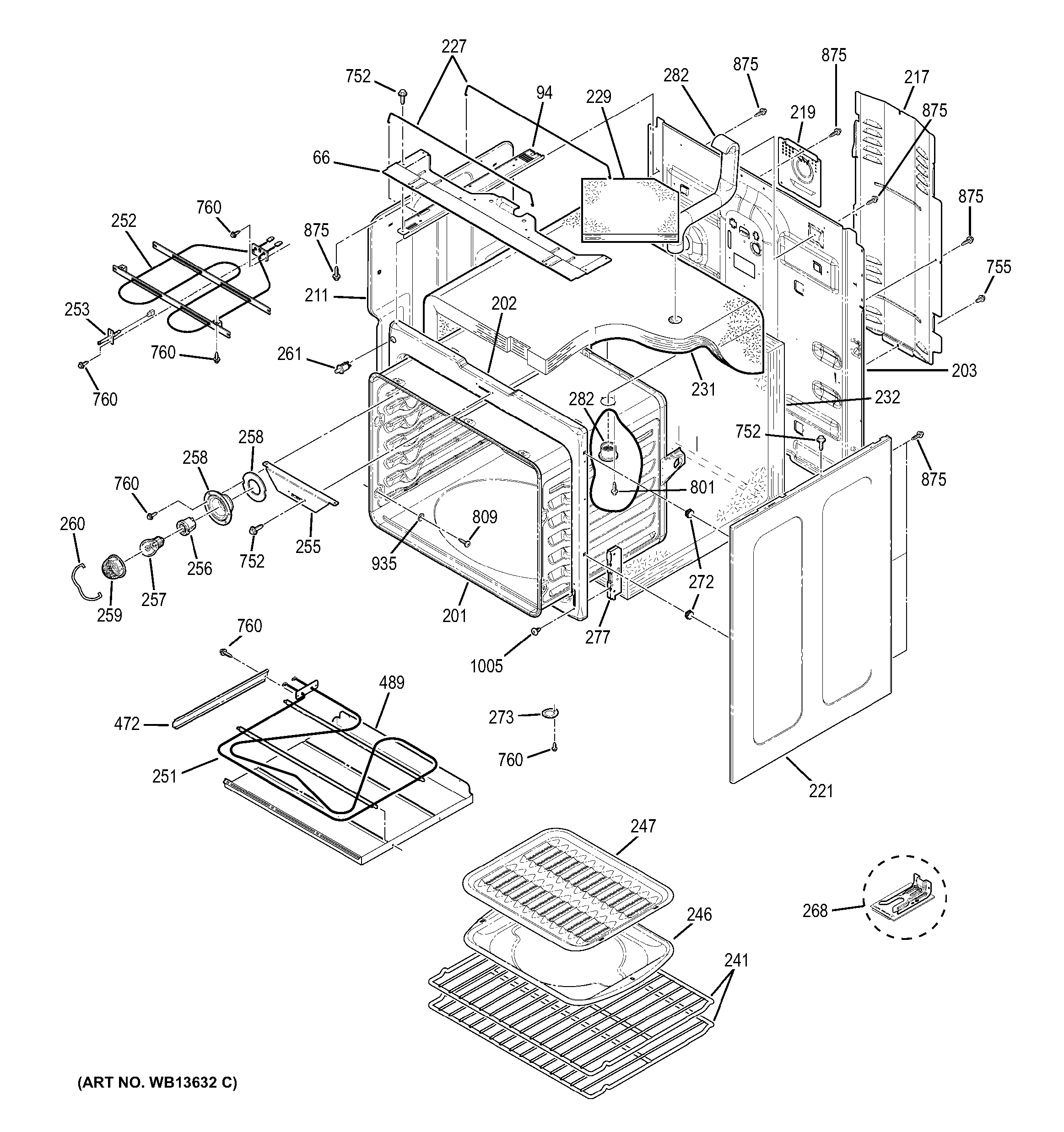 GE JBP84BK4BB body parts diagram