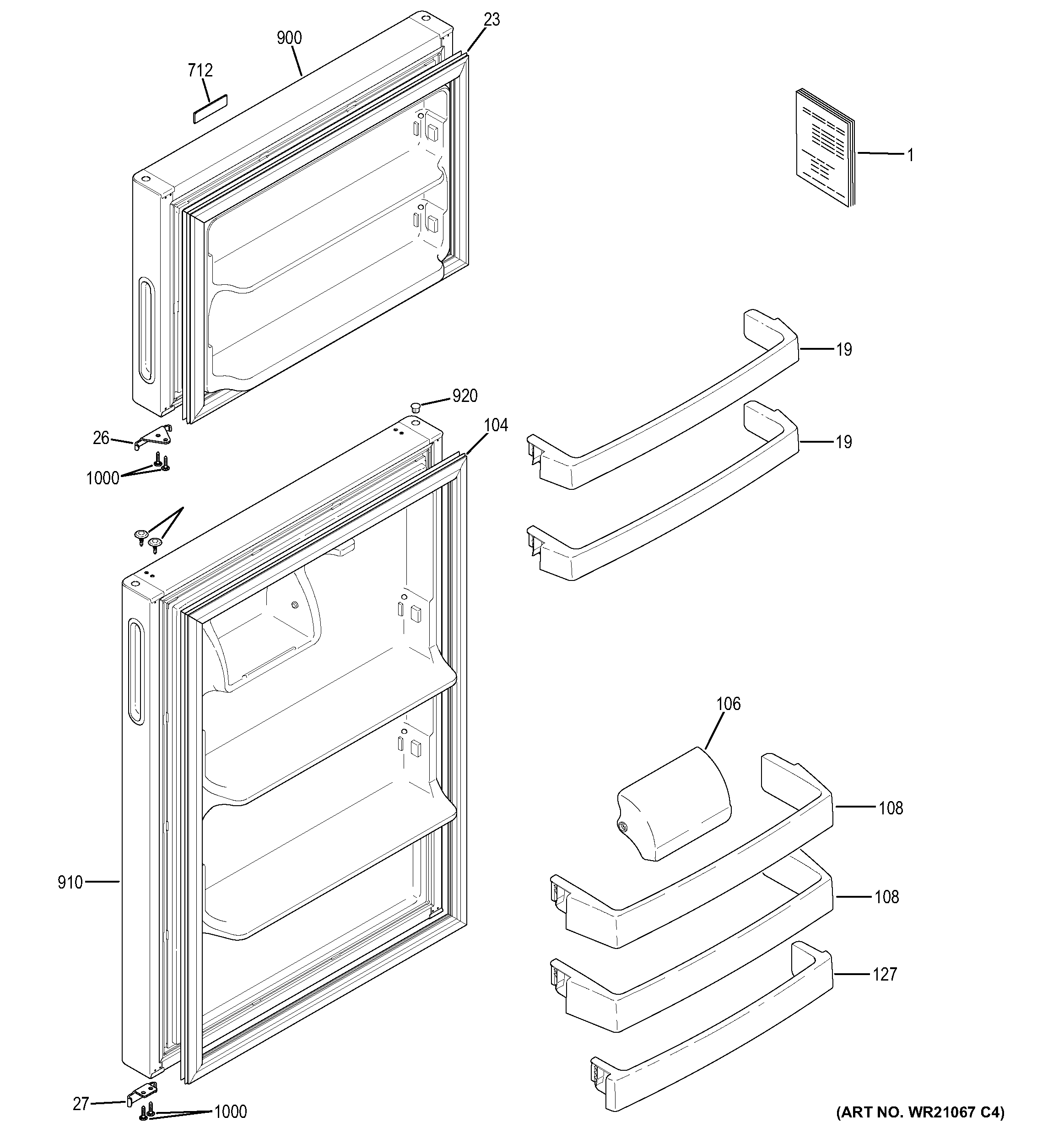 Hotpoint HPS18BTHJRBB doors diagram