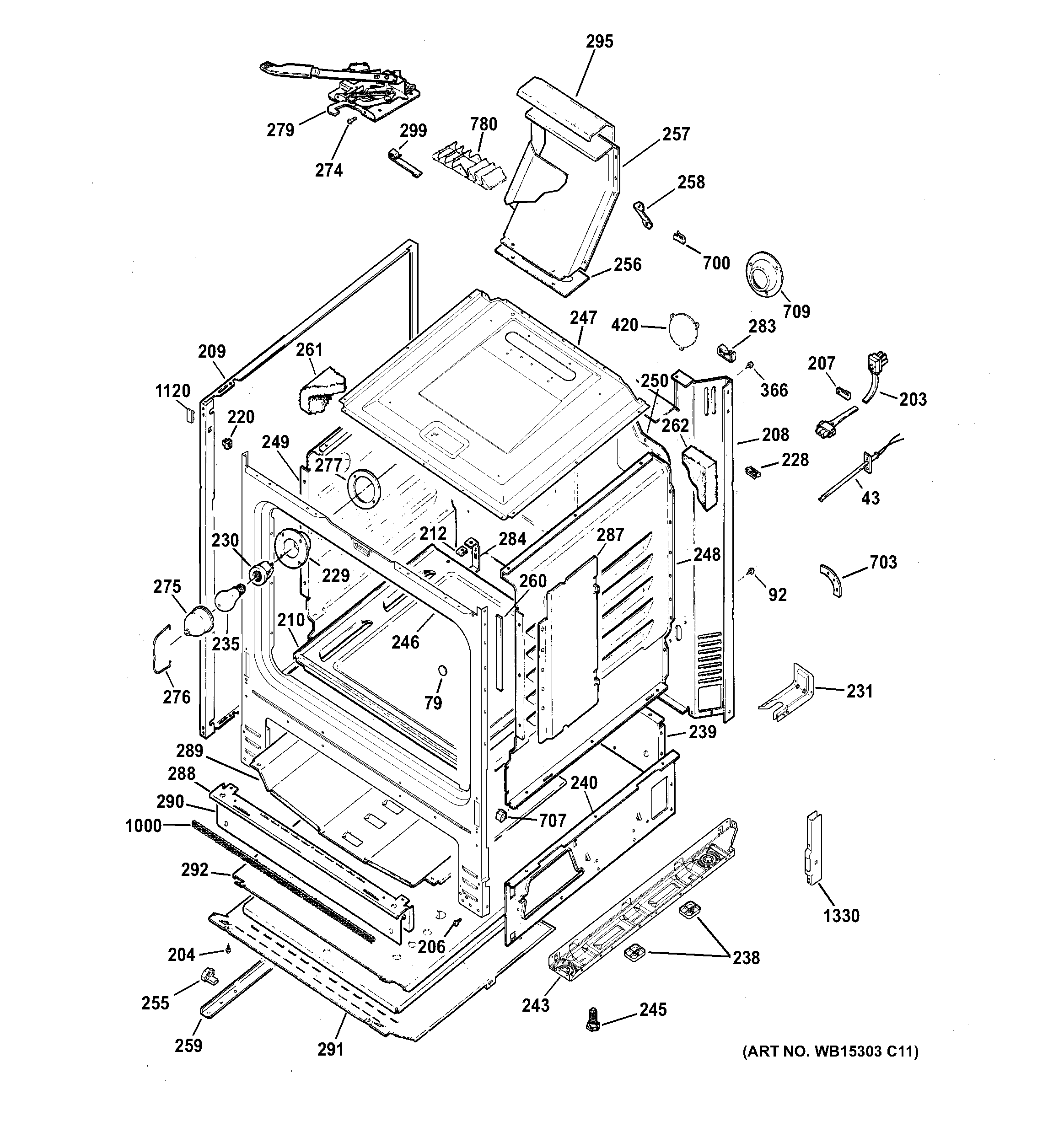 GE JGB650SEF2SS body parts diagram